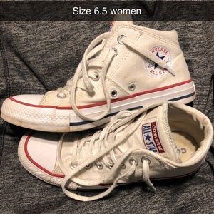 White and Red converse